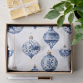 Chinoiserie Blau und Weiß Weihnachtsschmuck Seidenpapier (Geschenk)