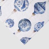 Chinoiserie Blau und Weiß Weihnachtsschmuck Seidenpapier (Detail)