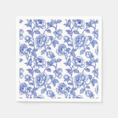 Chinoiserie Blau und Weißbuch Serviette (Vorderseite)