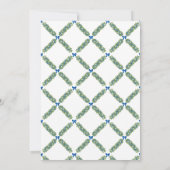 Chinoiserie Blau und Weiße Nutcracker Weihnachten Einladung (Rückseite)