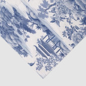 Chinoiserie Blau und Weißes Dekoupage Tissue Paper Seidenpapier (Detail)