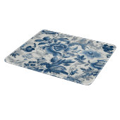 Chinoiserie Blau- und Weißspitzen Blume Schneidebrett (Ecke)