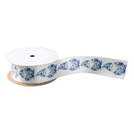 Chinoiserie Blau/Weiß Niedliches Genom Satinband