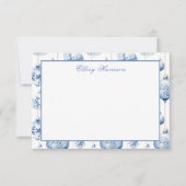 Chinoiserie Blau & Weiß Weihnachtsschmuck Dankeskarte (Vorderseite)