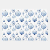 Chinoiserie Blau & Weiß Weihnachtsschmuck Geschenkpapier Set (Vorderseite 2)