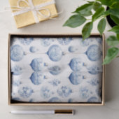 Chinoiserie Blau & Weiß Weihnachtsschmuck Seidenpapier (Geschenk)