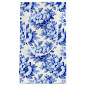 Chinoiserie Blau Weiße Blume Kleine Geschenktüte (Vorderseite)