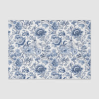Chinoiserie Blau Weiße Blüten Blume Entdeckungsrei