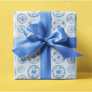 Chinoiserie Blau Weiße Teller Für Jeden Anlass Geschenkpapier