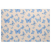 Chinoiserie Blau Weißer Schmetterling Blush Hinter Stoff (Fat Quarter (45,7 x 55,9 cm))