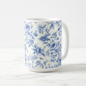 Chinoiserie Blaue Blumen-Tasse Kaffeetasse (VorderseiteRechts)