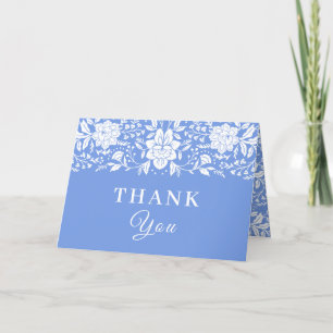 Chinoiserie Blaue Florale Hochzeitsdusche Dankesch Dankeskarte