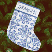 Chinoiserie Blaue Schneeflocken Personalisiert Schürze