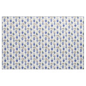 Chinoiserie blaue Vasen und Blumen  Stoff (Fat Quarter (45,7 x 55,9 cm))