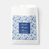 Chinoiserie Blaue Vögel und Blume Brautparty Geschenktütchen (Vorderseite)