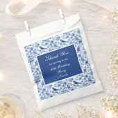 Chinoiserie Blaue Vögel und Blume Geburtstag Geschenktütchen (Ausgeschnitten)