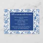 Chinoiserie Blaue Vögel und Blume Hochzeit Begleitkarte (Vorderseite)