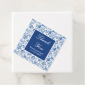 Chinoiserie Blaue Vögel und Blume Hochzeit Geschenkanhänger (Beispiel)