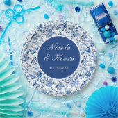 Chinoiserie Blaue Vögel und Blume Hochzeit Pappteller (Party)