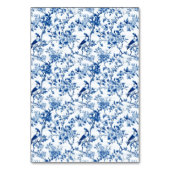 Chinoiserie Blaue Vögel und Blume Hochzeit Tischnummer (Rückseite)