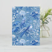 Chinoiserie Blauer Einladung (Stehend Vorderseite)