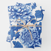 Chinoiserie Blauer Himmel Geschenkpapier Set (Beispiel)