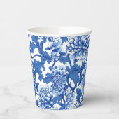 Chinoiserie Blauer Himmel Pappbecher (Links)