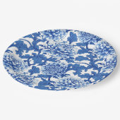 Chinoiserie Blauer Himmel Pappteller (Schrägansicht)
