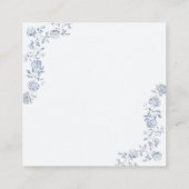 Chinoiserie Blaues Brautparty Begleitkarte (Rückseite)