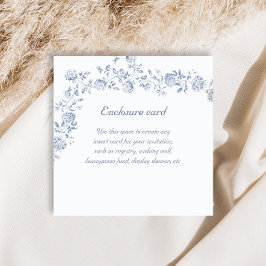 Chinoiserie Blaues Brautparty Begleitkarte