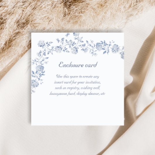 Chinoiserie Blaues Brautparty Begleitkarte