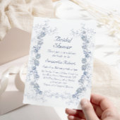 Chinoiserie Blaues Brautparty Einladung