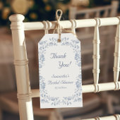 Chinoiserie Blaues Brautparty Geschenkanhänger