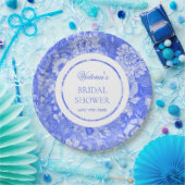 Chinoiserie Blaues Brautparty Pappteller (Party)