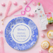 Chinoiserie Blaues Brautparty Pappteller (Party)