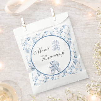 Chinoiserie Blue Baby Dusche Gefallen Taschen Geschenktütchen