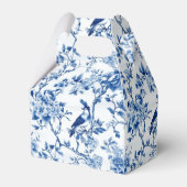 Chinoiserie Blue Birds and Blume Baby Shower Geschenkschachtel (Rückseite)