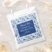 Chinoiserie Blue Birds and Blume Baby Shower Geschenktütchen (Ausgeschnitten)