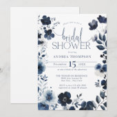 Chinoiserie Blue Brautparty Einladung (Vorne/Hinten)