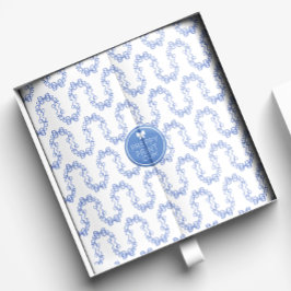 Chinoiserie Blue Coquette Bows Seidenpapier