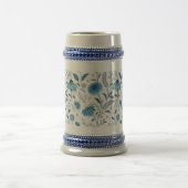 Chinoiserie Blue Echinacea Pattern Bierglas (Mittel)