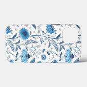 Chinoiserie Blue Echinacea Pattern Case-Mate iPhone Hülle (Rückseite (Horizontal))