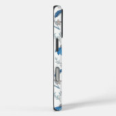 Chinoiserie Blue Echinacea Pattern Case-Mate iPhone Hülle (Rückseite / Rechts)