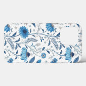 Chinoiserie Blue Echinacea Pattern Case-Mate iPhone Hülle (Rückseite (Horizontal))