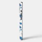 Chinoiserie Blue Echinacea Pattern Case-Mate iPhone Hülle (Rückseite / Links)