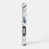 Chinoiserie Blue Echinacea Pattern iPhone 16 Hülle (Rechte Seite)