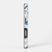 Chinoiserie Blue Echinacea Pattern iPhone Hülle (Rechte Seite)