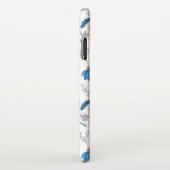 Chinoiserie Blue Echinacea Pattern iPhone Hülle (Rechte Seite)