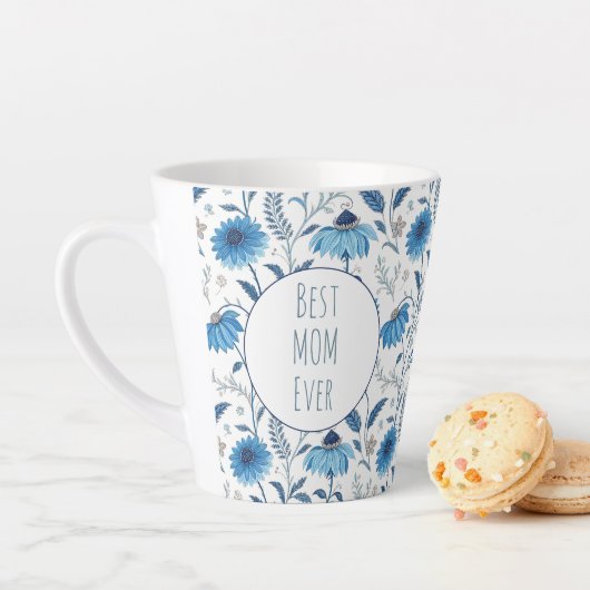 Chinoiserie Blue Echinacea Pattern Milchtasse (Beispiel)