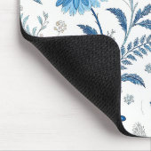 Chinoiserie Blue Echinacea Pattern Mousepad (Ecke)